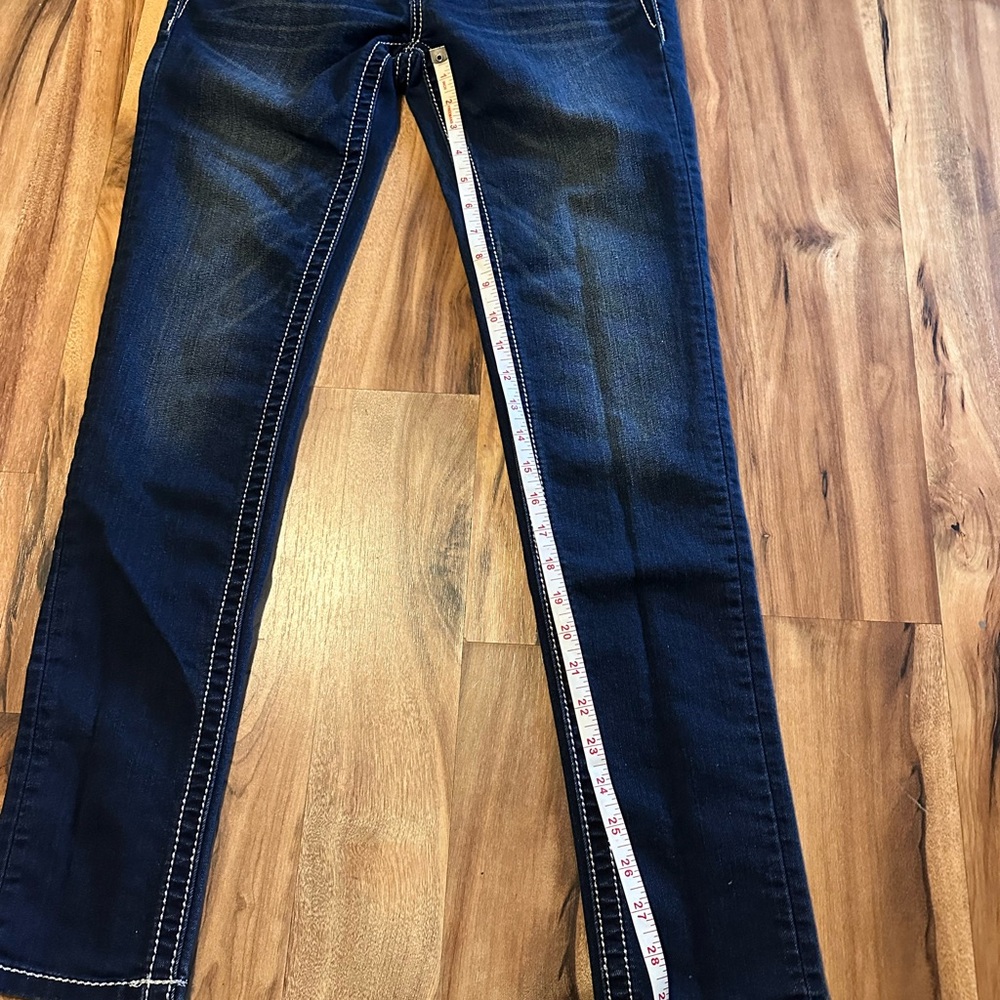 Miss Me Jeans Women’s Size 27 Signature Rise Skinny Dark Wash Bling Pocket - Picture 6 of 10